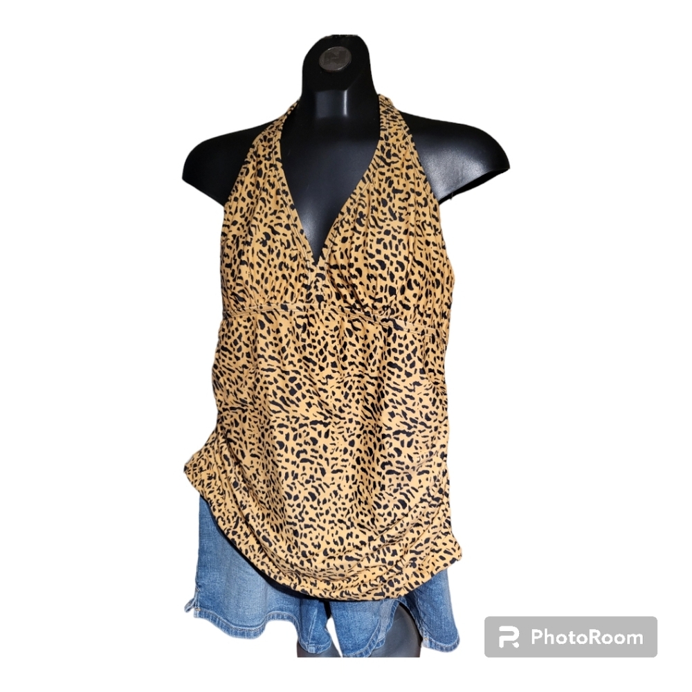 Animal print Swim top